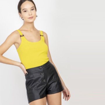 Women Pu Short Pants