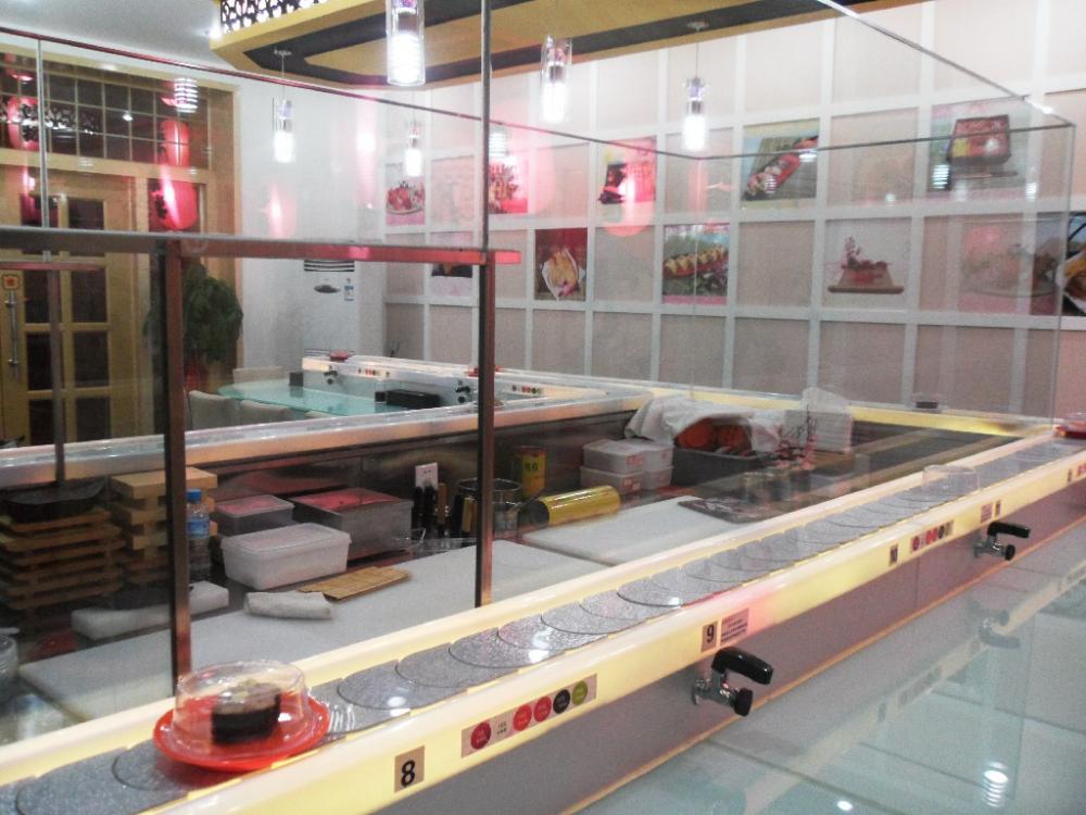 Led light sushi conveyor belt