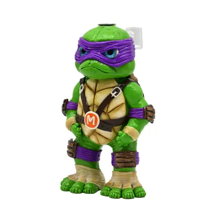 Colored Polymer Clay Glass Pipe,3D Cute Teenage Mutant Ninja Turtles Bong,Borosilicate Glass Bong,Glass Hookah,Glass Water Pipe