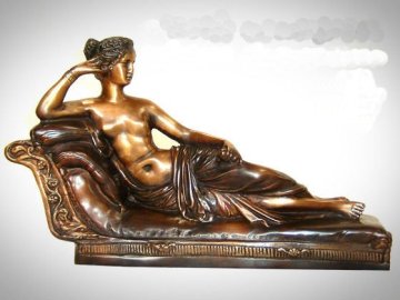 Bronze Woman Statue Lying in bed (BFS-D268)