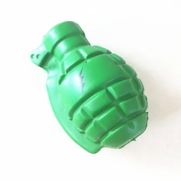 Green Hand Grenade Stress Relief Toy - PU Foam