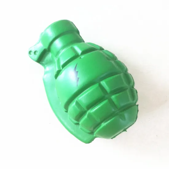 Green Hand Grenade Stress Relief Toy - PU Foam