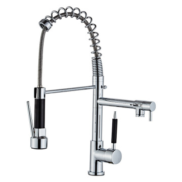GALENPOO Contemporary Spring Kitchen Sink Faucet with Pull Down Sprayer