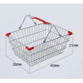 Cesta de alambre de metal de compras de supermercado