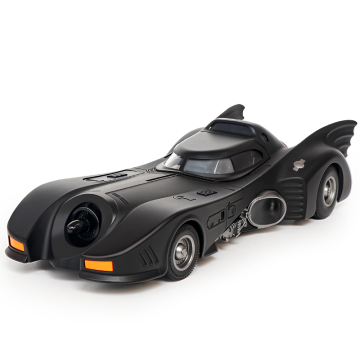 1989 Batmobile Diecast Collectible Toy Car with Lights, Sounds, and Pull-Back Action