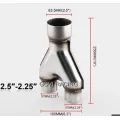 Y-pipe 3 '' x 2 1/2 "Adattatore di scarico