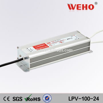 100W waterproof power supply ac to dc 24v lpv-100-24