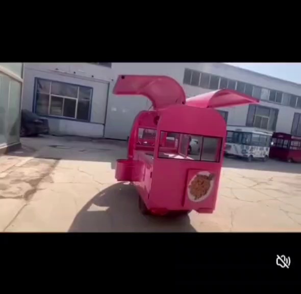 Purple multifunctional stall tricycle