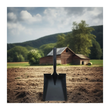 High-Quality Flat Head Horticultural Carbon Metal Tools with Wooden Handles: Durable Digging Shovels and Flat Head Shovel for Gardeners