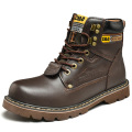 Bottes de travail de casquette d'orteil en acier en cuir masculin pour hommes