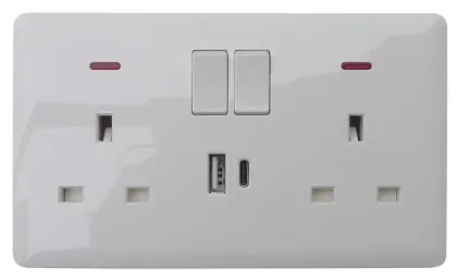 13A Neon-Indicated 2-Gang DP Switched Socket