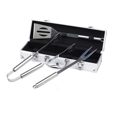 Ensemble d&#39;outils de barbecue en acier inoxydable 3 pièces