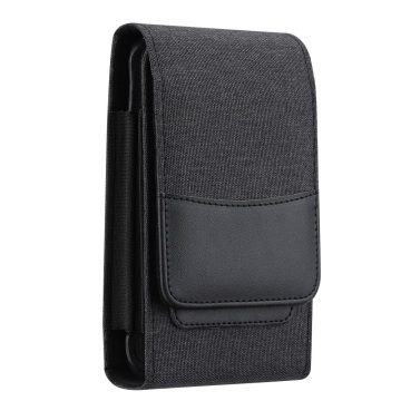 Multifunctionele Qxford Doekriem Clip Lederen taille tas met telefoonzak en kaartsleuf voor mannen