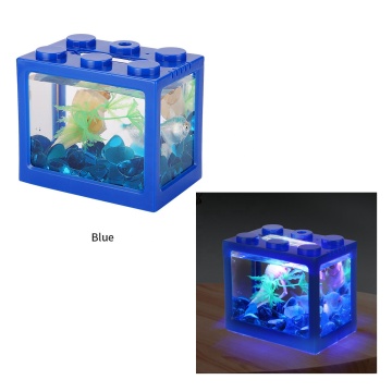 Mini Desktop Eco-Friendly Small Fish Tank with LED Light