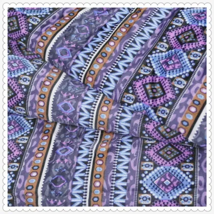 Soft 100 poly national style geometric figure fabric for dress