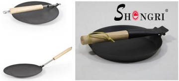 preseasoned iron fry pan with folding handle