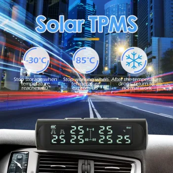 Six wheel wireless tire pressure monitoring system Suitable for Truck, Business, RV, Touring car Solar tire pressure monitoring