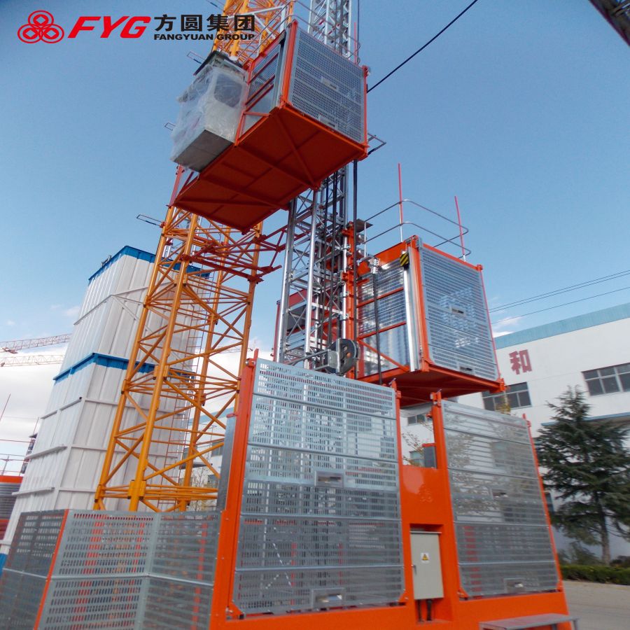 High Security 3 Electormotor Construction Elevator