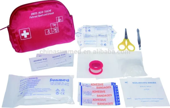 High quality red small first aid bag