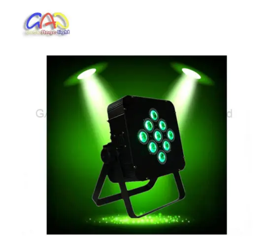 9*15W 5in1 Rgbaw Battery Powered Wireless LED PAR Light