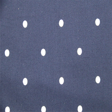 White Dot Cotton With Navy Blue Background