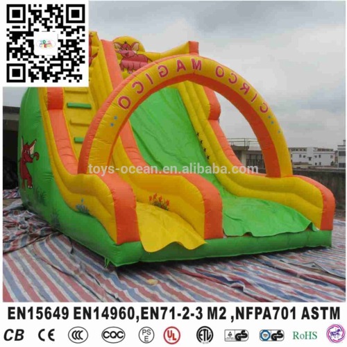 Yellow and Green elephant inflatable slip and slide for sale