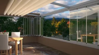 Frameless Sliding Folding Glass Door Bifold Windows
