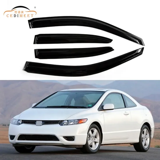 Mugen Vent Wind Deflector Door Visor Acrylic Sun Visor for Civic 2001-2005