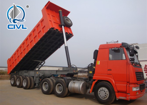 HYVA Lifting 3 Axles 30-45 CBM Dump Trailer