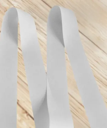 Customized White Tyvek Cotton Ribbon With Paper Print