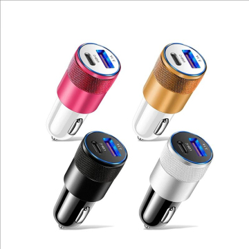 Metal Dual Port 3.1A USB PD Quick Charging Car Adapter