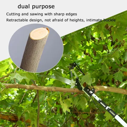 Qiyun Garden Tools: Pruners and Telescopic Pole Saw for Tree Branch Cutting