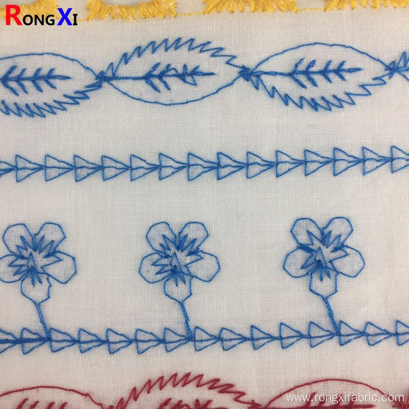 New Design Cotton Border Embroidery Fabric