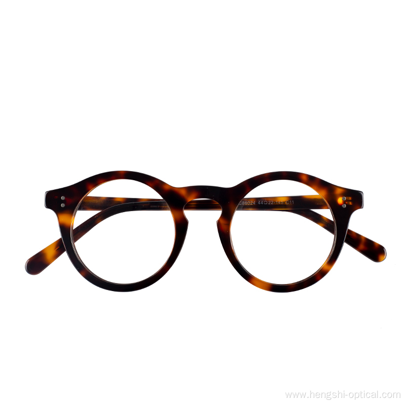 Latest Custom Logo Fancy Retro Acetate Optical Eyeglasses Frames