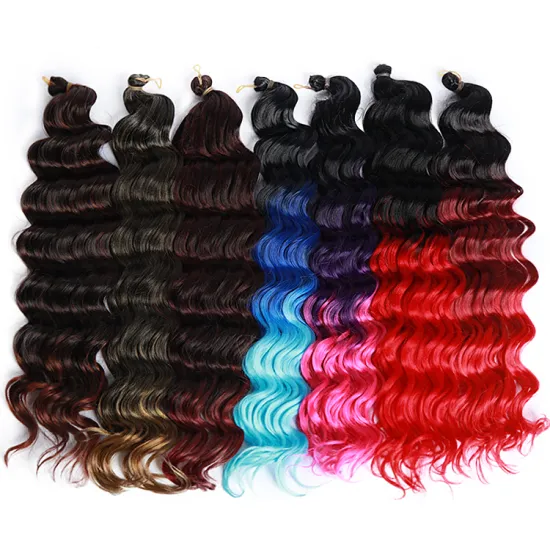 Wholesale Water Wave Curly Crochet hair Ocean Wave Deep Wave FreeTress Synthetic Hair Braids Crochet braid