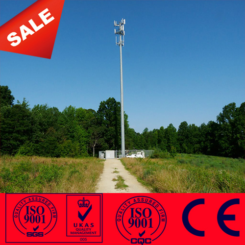 Galvanized 36M Communication Tower with Antennas