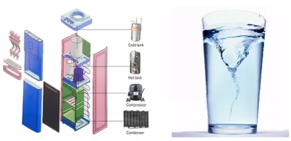 Three Water Taps Standing Type Water Cooler