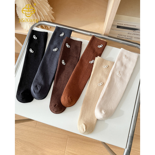 한국 로리타 보우 롱 JK 양말