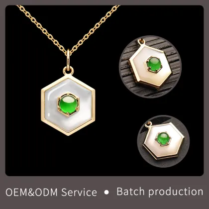 Natural jade stone pendant