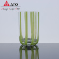 Customized Colored Stripes Borosilicate Glass Water Pitcher