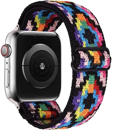Camouflage Elastic Nylon Watch Bands for Apple Watch