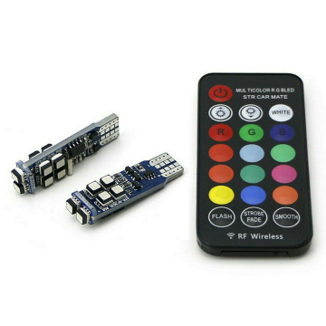 EURS Car RGB LED T10 W5W - Remote Controlled Interior Decorative Lights