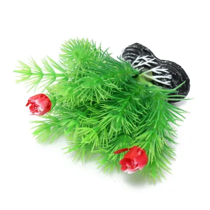 New 12x9x6.5cm Aquarium Artificial Aquatic Grass Plants Fish Tank Ornament Plant Decoration