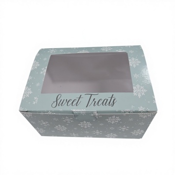 Custom Logo Paper Cake Box with Display Window