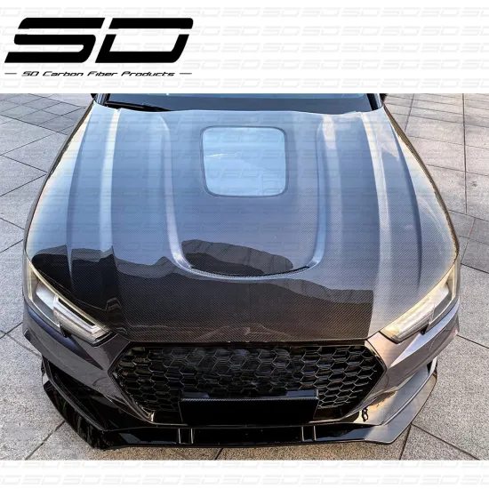 Real Dry Carbon Fiber SD Style Hood for AD S4 B10 Body Kit 2019