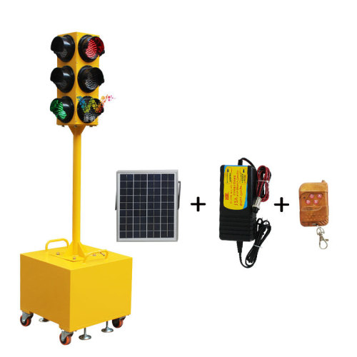 WDM Trolly solar mobile led traffic signal light