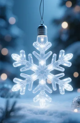 Christmas outdoor snowflake lights