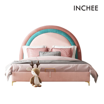 उच्च लागत प्रदर्शन गुलाबी बच्चों का बिस्तर