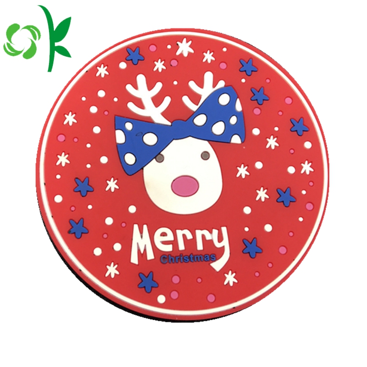 Eco-friendly Silicone Tea Cup Christmas Coaster Sets