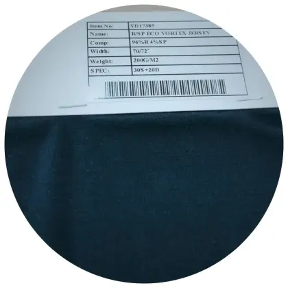 Custom Eco Vortex Jersey Lenzing Spandex Rayon Fabric